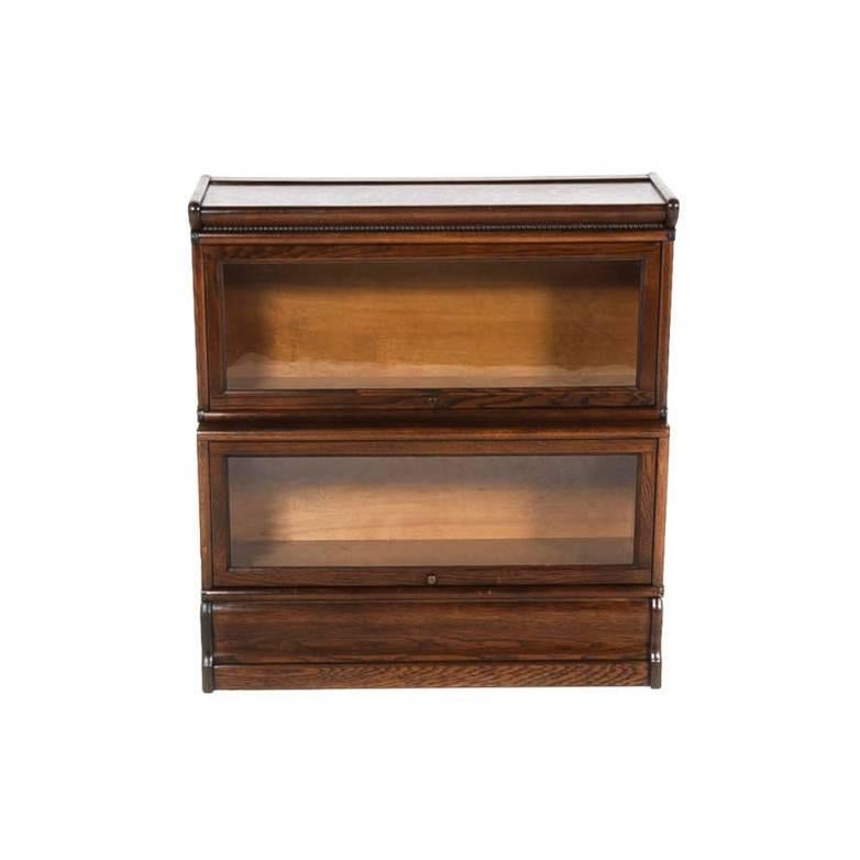 Antique Oak Barristers Bookcase
