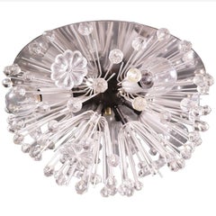 Retro Sputnik Chandelier Crystal & Chrome by Emil Stejnar, Rupert Nikoll, Austria 1950