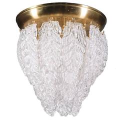Cascading Murano Flush Mount "Graniglia" Leaves Chandelier 6