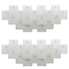 Large Glass Sconces Wall Lights by Kalmar, 1970 4