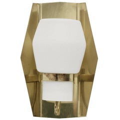 Large and Decorative Wall Light in Brass by Jonas Hidle, 1960s