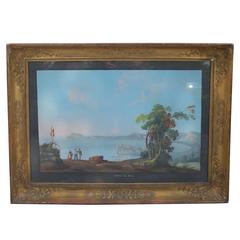 Large 19th Century Italian Gauche "Golfo Di Baia", Neapolitan, circa 1830 10