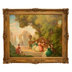 Antique 19th Century Oil on Canvas Signed Painting 11