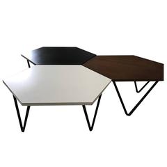 1950s Oak Hexagonal Side Tables by Gio Ponti
