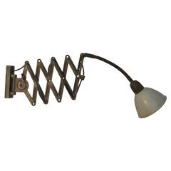 Scissor, Kielce Grey Enamel, Iron Wall Scissor Lamp