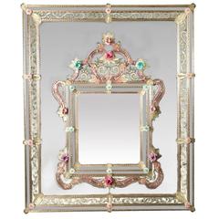 Graceful 'Doppio' Venetian Wall Mirror 8