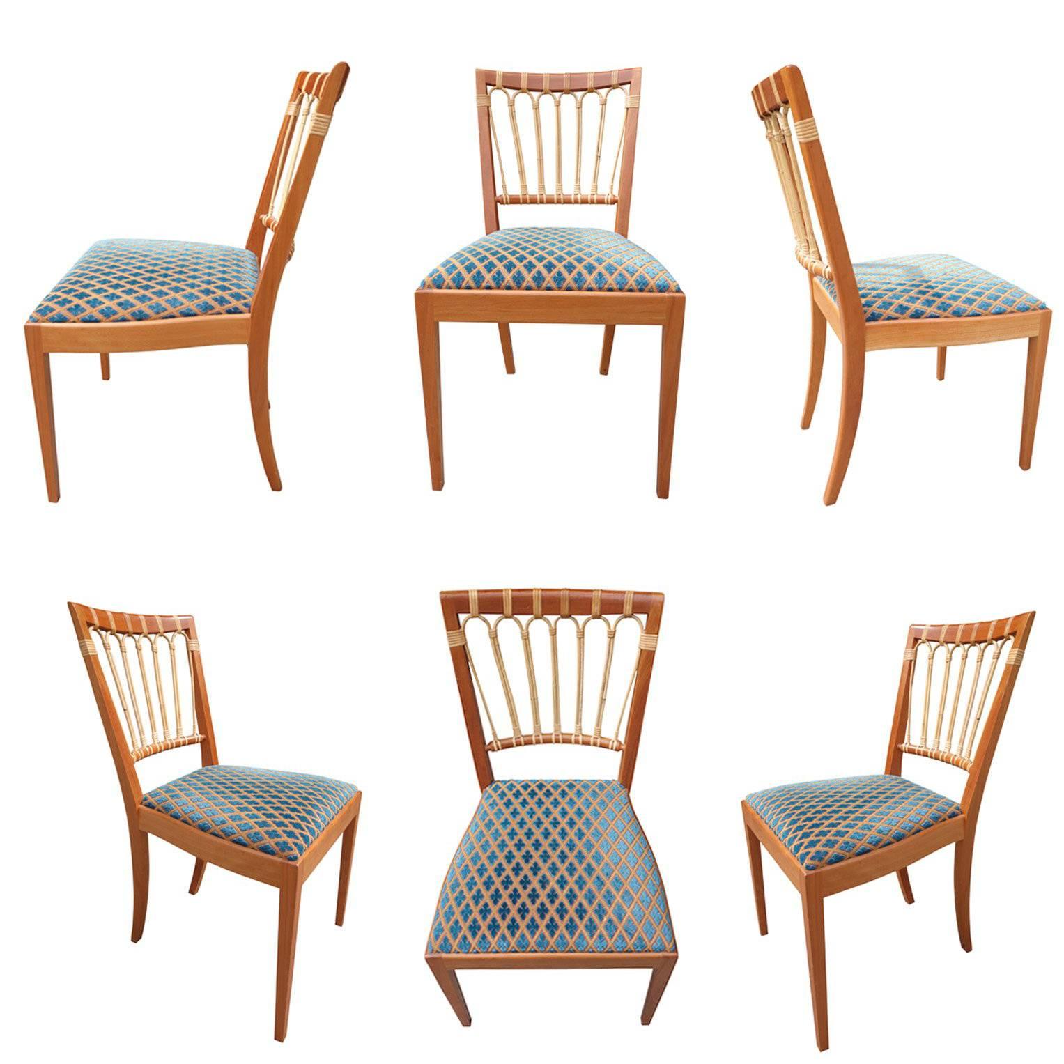 Set of Six Mid-Century Dining Chairs Josef Frank