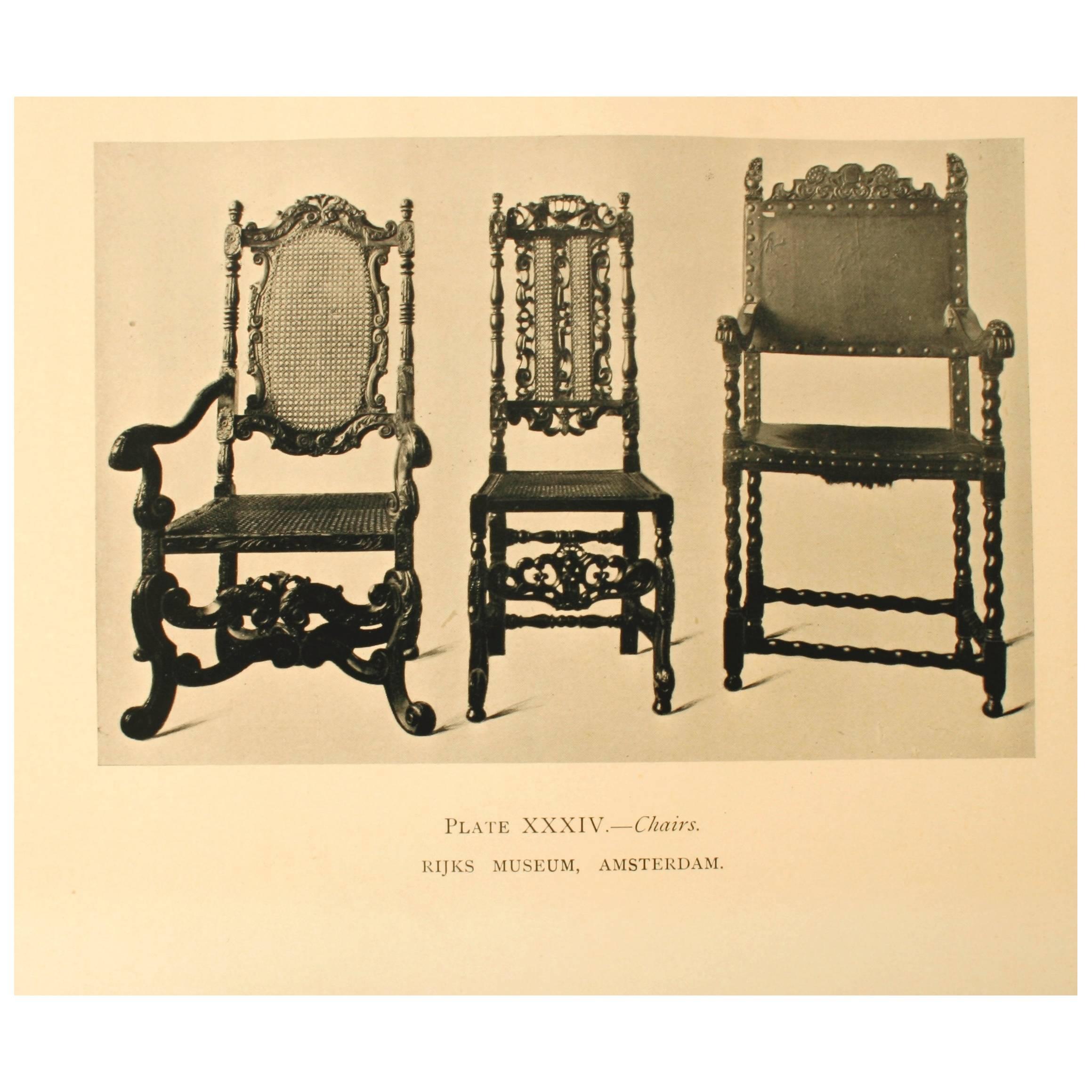 Dutch and Flemish Furniture by Esther Singleton. New York: The McClure Company, 1907. First edition hardcover, 338 pp. A history of the decorative arts in the Dutch and Flemish regions of Europe from the Middle Ages to the 19th century. It tells of