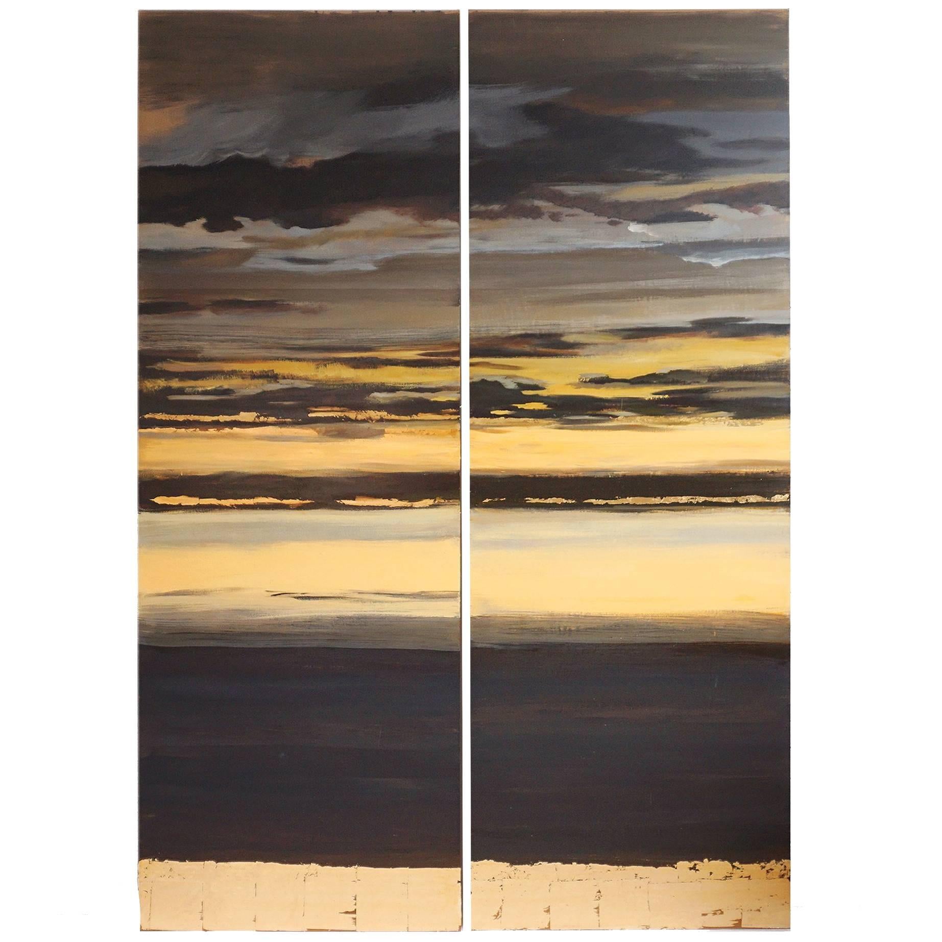 Sun Set Sky, Painted Panel Series For Sale