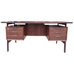 Mid-Century Rosewood Desk by Gunni Omann for Omann Jun