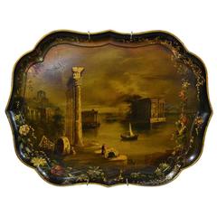 Large Mid-19th Century Jennings & Bettridge Hand-Painted Tray 10