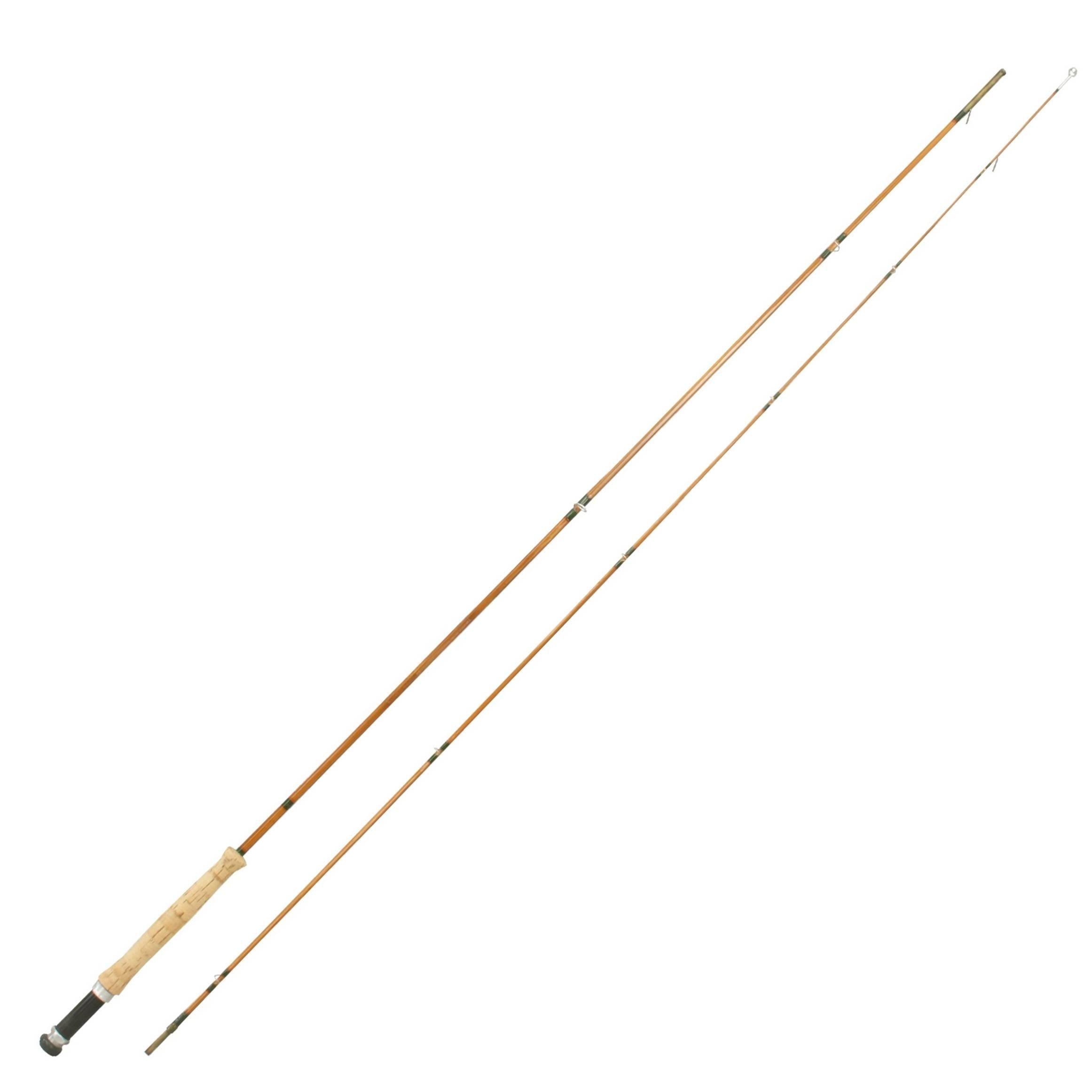 Sold at Auction: FISHING RODS including vintage split can fishing rod  pieces in timber case, (qty), the case 86cm wide