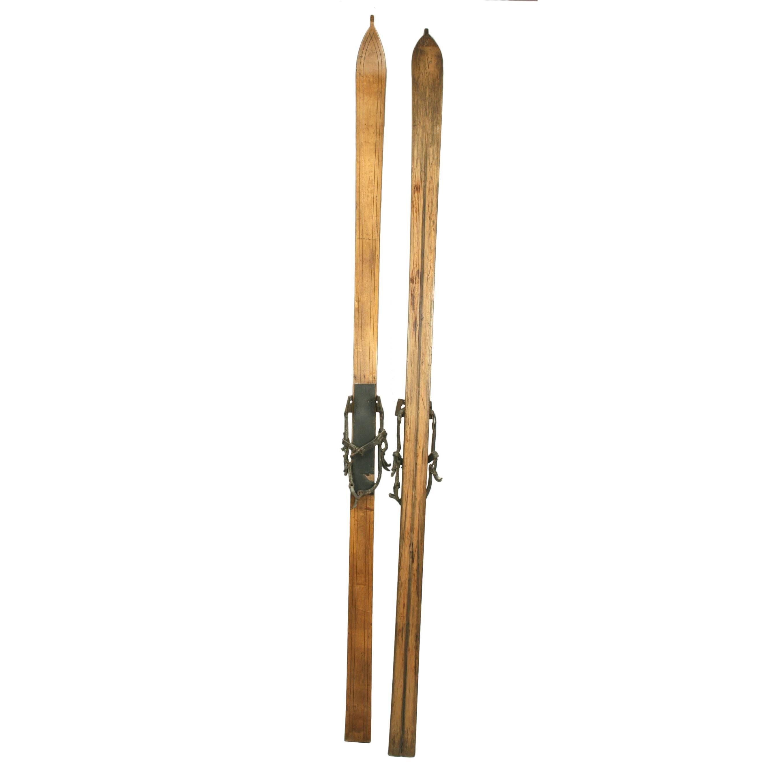 Antique Wooden Skis