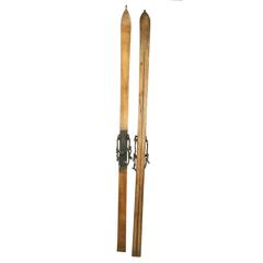 Vintage Wooden Skis