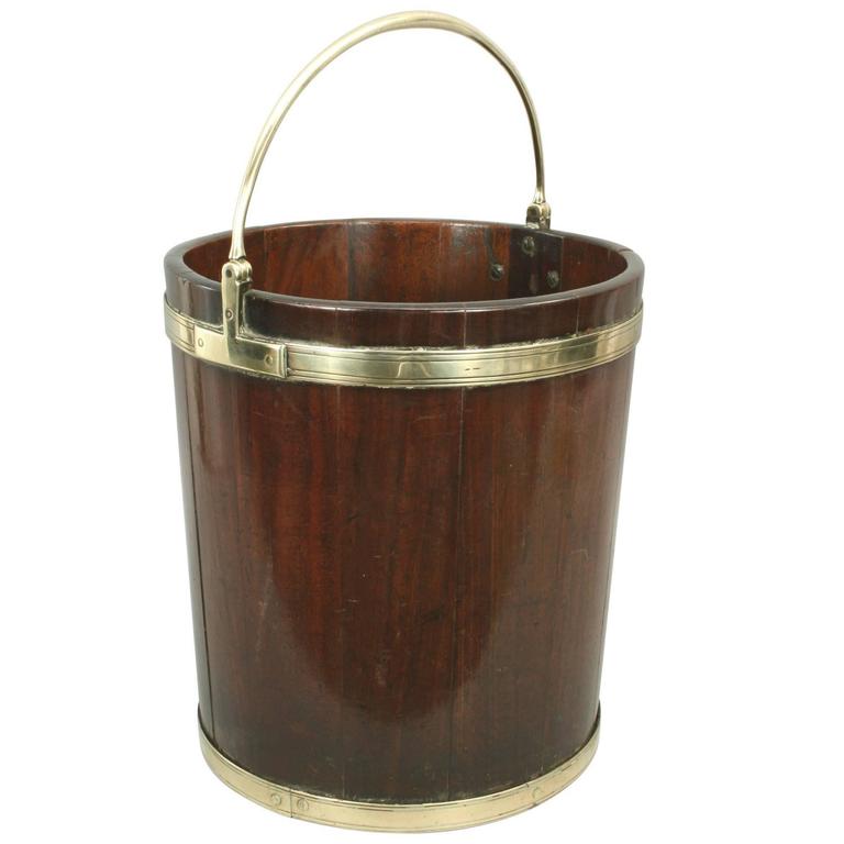 Antique Mahogany Peat, Turf Bucket at 1stDibs