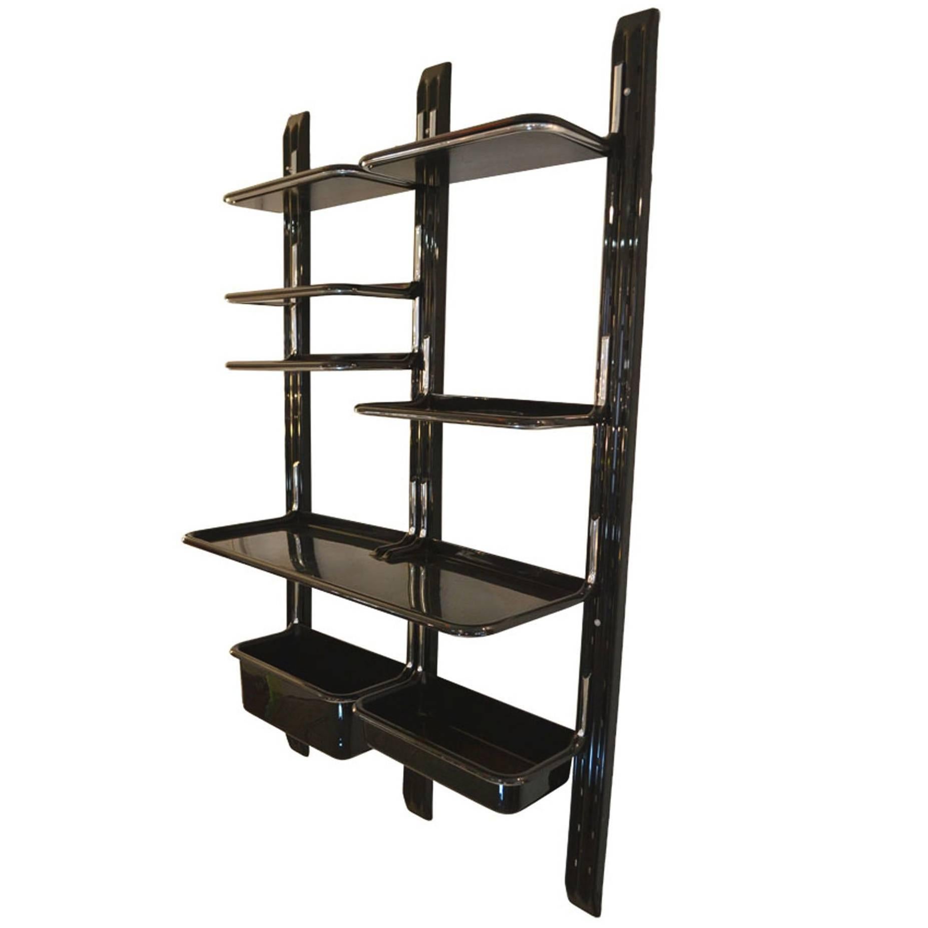Plastic Wall Bookcase 'Speedy' by Saporiti, 1970s For Sale