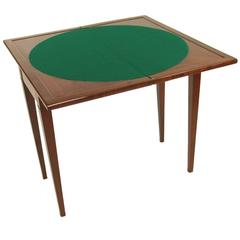 Biedermeier Period Game Table France circa 1820, Swivelling and Hinged, Mahogany 1