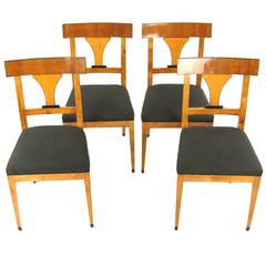 Antique Set of Four Biedermeier Period Chairs, Germany, circa 1830