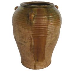 19th Century Glazed Honey Terracotta Pot