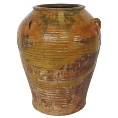 Antique 19th Century Glazed Terracotta Honey Pot