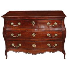 Louis XV Cherrywood Bomb Shaped Commode or Chest of Drawers, circa 1750
