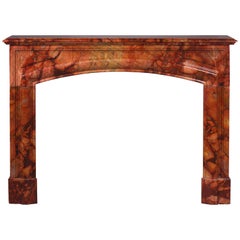 Louis XIV Style "Bollection" Fireplace in Algerian Breccia Marble, 19th Century