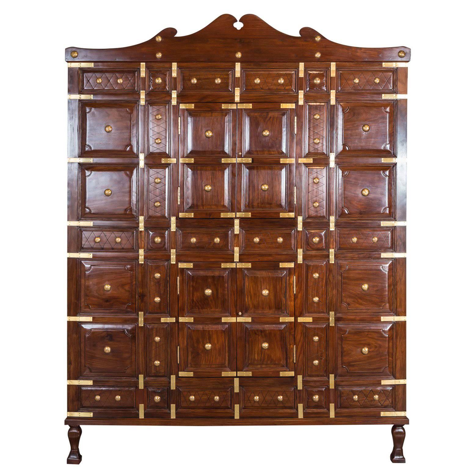 Walnut Punjabi Cupboard For Sale