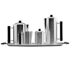 Retro Ebony 5-Piece Complete Tea + Coffee Set by Zanetto