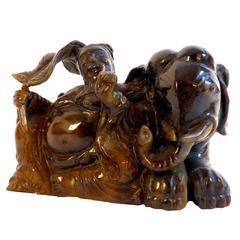 Beautiful Carved Tiger's Eye Stone Sculpture