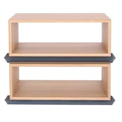 Stack Storage Two-Tier Wood Open Shelves 1