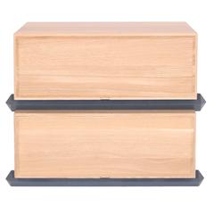 Stack Storage Two-Tier Wood Drawers 5