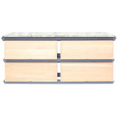 Stack Storage Two-Tier Wood Drawers with Stone Top 6