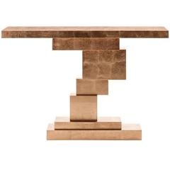 Elegant Copper Leaf Console 9