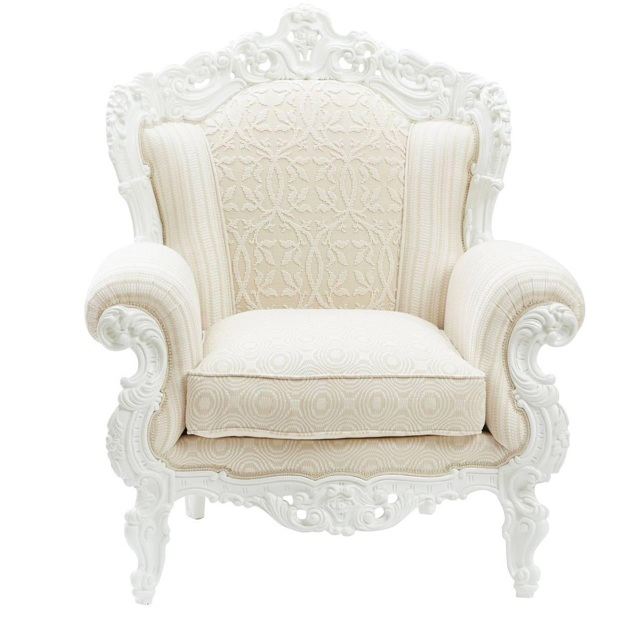 Baroque Armchair With Handmade Fabric