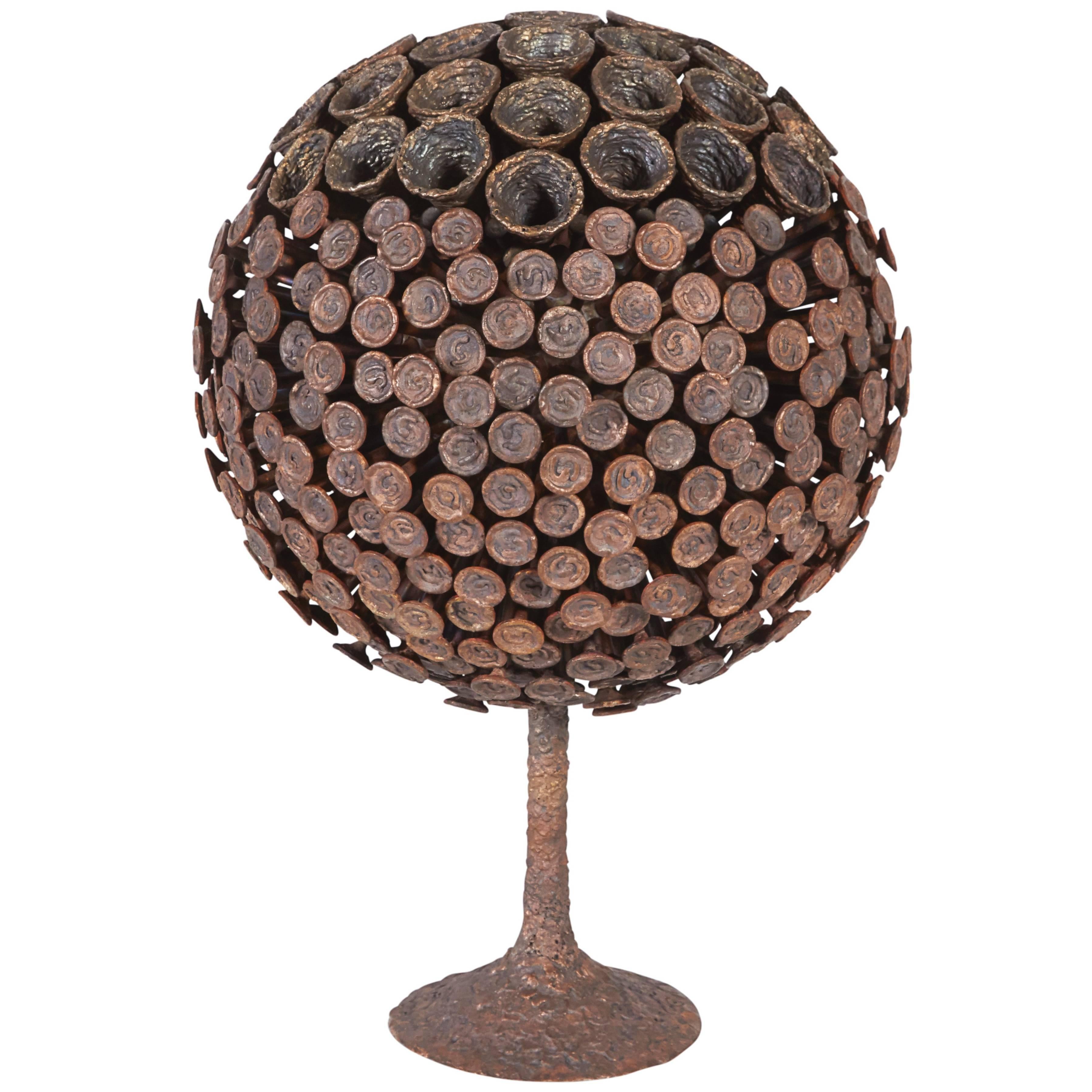 Bronze and Copper Sculpture "Bronze Bloom" by Douglas Ihlenfeld