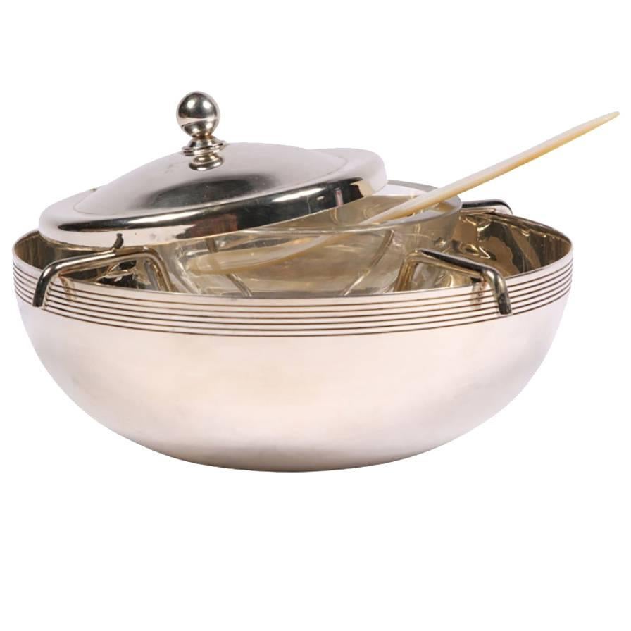 Neiman Marcus Silver-Plate Caviar Serving Dish