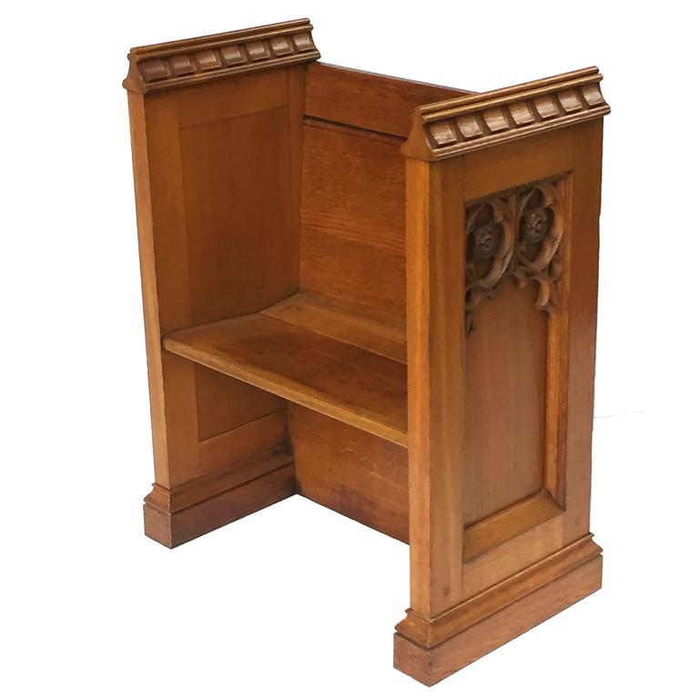 English Ecclesiastical Prayer Bench Or Pew In The Gothic Style For Sale At 1stdibs