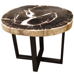 Petrified Wood Side Table, Indonesia, Contemporary