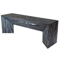 Contemporary Black and White Ecowood Veneer Fold Bench