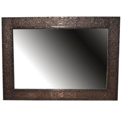 Silver Rectangular or Vertical Wall Mirror with Raised Floral Decoration 7