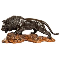 Meiji Bronze of a Lion