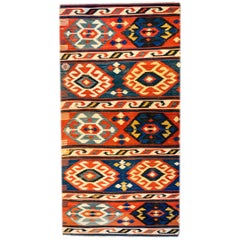Shriven-Kelim-Teppich aus der Mitte des 20. Jahrhunderts, aufregend