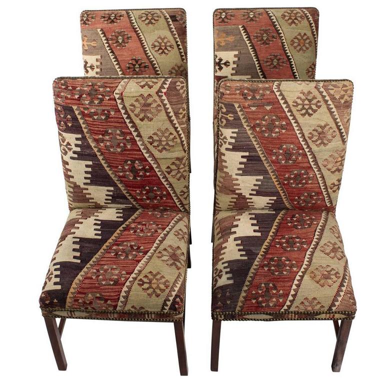Kilim Chairs at 1stDibs kilim dining chairs, kilim upholstered dining