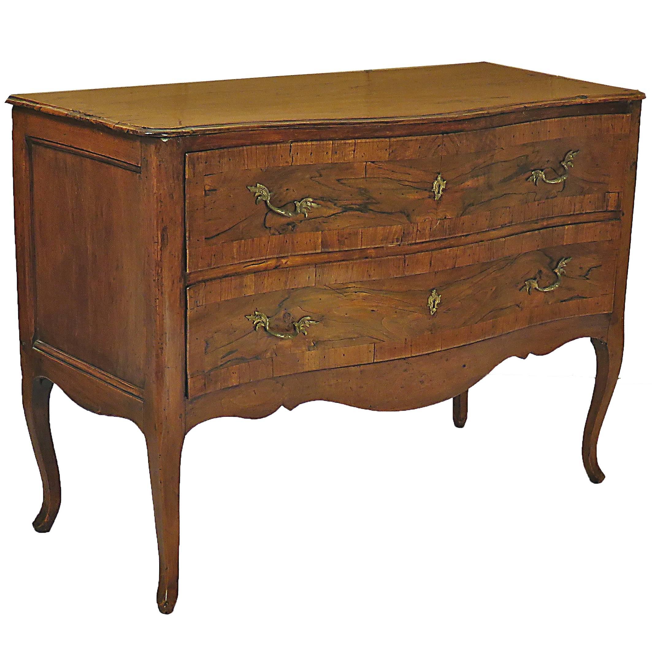 Italian Serpentine Commode, circa 1800