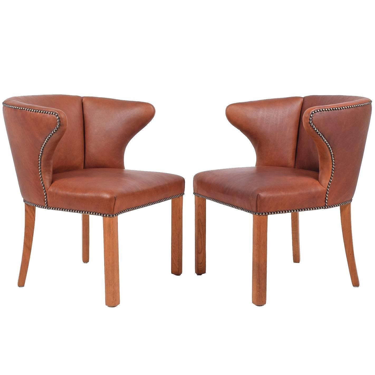 1940s Pair of Armchairs Attributed Frits Henningsen