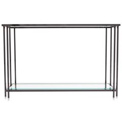 Black Chromed Two-Tier Console Table 10