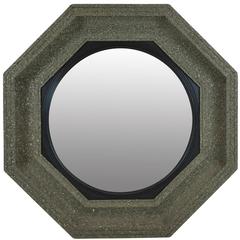 Large Convex Mirror Coated in Crushed Minerals 