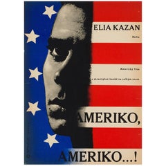 America America Original Czech Film Poster, Richard Fremund, 1965