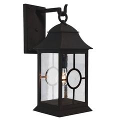 Exterior Wrought Iron Wall Lantern with Nautical Inspirations Holroyd Edition