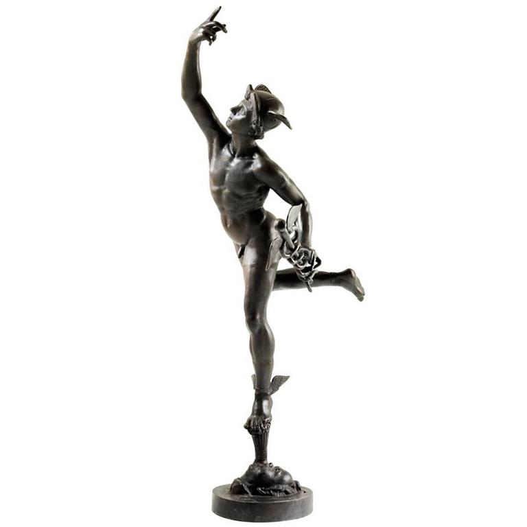 Mercure Sculpture in Solid Bronze For Sale at 1stdibs